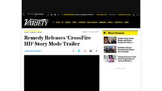 
                            13. Remedy Releases 'CrossFire HD' Story Mode Trailer – Variety