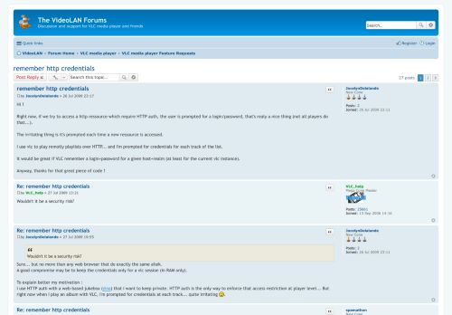 
                            2. remember http credentials - The VideoLAN Forums