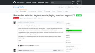 
                            3. Remember selected login when displaying matched logins · Issue #77 ...