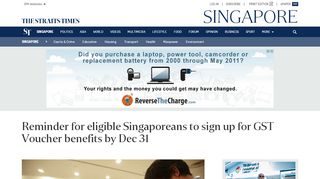 
                            12. Reminder for eligible Singaporeans to sign up for GST Voucher ...
