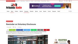 
                            13. Reminder on Voluntary Disclosure – Nehanda Radio