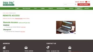 
                            6. Remote Access - Pan Pac Forest Products