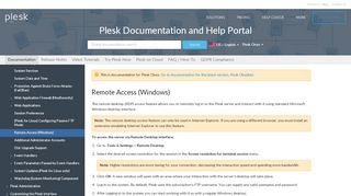 
                            13. Remote Access (Windows) - Plesk Documentation