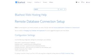 
                            8. Remote Database Connection Setup - My Bluehost