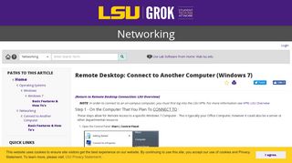 
                            12. Remote Desktop: Connect to Another Computer (Windows 7) - GROK ...