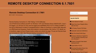 
                            8. Remote Desktop Connection 6.1.7601