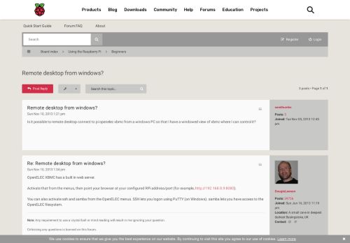 
                            13. Remote desktop from windows? - Raspberry Pi Forums