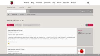 
                            9. Remote Desktop? HOW? - Raspberry Pi Forums