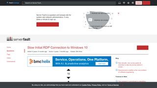 
                            3. remote desktop - Slow Initial RDP Connection to Windows 10 ...