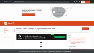 
                            3. remote desktop - ubuntu 18.04 connect to login screen over VNC ...