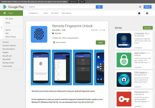 
                            3. Remote Fingerprint Unlock - Apps on Google Play