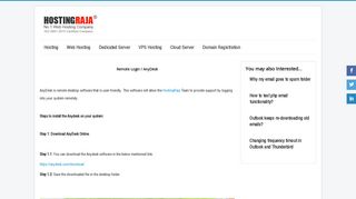 
                            2. Remote Login / AnyDesk - HostingRaja Wiki