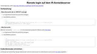 
                            12. Remote login auf dem IfI-Anmeldeserver