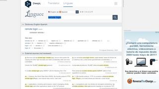 
                            13. remote login - Spanish translation – Linguee