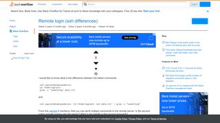 
                            2. Remote login (ssh differences) - Stack Overflow