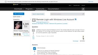 
                            2. Remote Login with Windows Live Account - MSDN - Microsoft