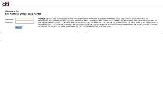 
                            3. Remote Office Citigroup - Citi Remote Office Web Portal