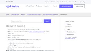
                            9. Remote pairing - Lifesize