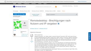 
                            1. Remotedesktop - Brechtigungen nach Nutzern und IP vergeben - Microsoft