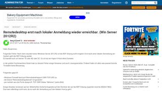 
                            2. Remotedesktop erst nach lokaler Anmeldung wieder erreichbar. (Win ...