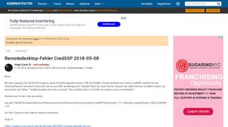 
                            6. Remotedesktop Fehler CredSSP 2018 05 08 - Administrator