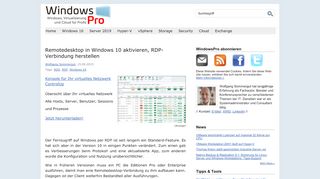 
                            4. Remotedesktop in Windows 10 aktivieren, RDP-Verbindung herstellen ...
