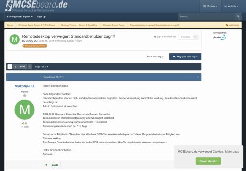 
                            10. Remotedesktop verweigert Standardbenutzer zugriff - Windows Server ...