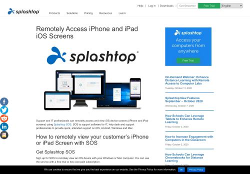 
                            4. Remotely Access iPhone and iPad iOS Screens - Splashtop