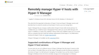 
                            1. Remotely manage Hyper-V hosts | Microsoft Docs