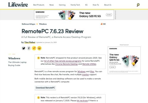
                            8. RemotePC 7.6.11 Review (Free Remote Access Software) - Lifewire