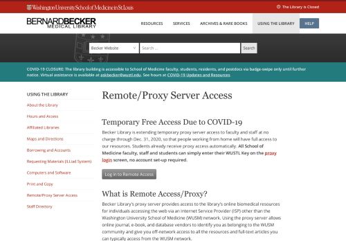 
                            13. Remote/Proxy Server Access – Becker Medical Library