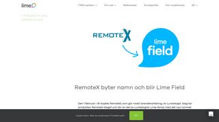 
                            3. RemoteX byter namn och blir Lime Field - Lime Technologies