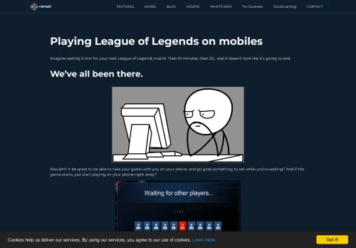 
                            6. Remotr - Playing League of Legends on mobiles