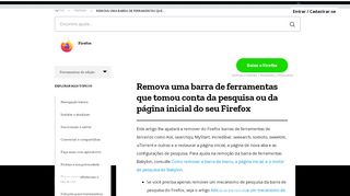 
                            10. Remova uma barra de ferramentas que tomou conta da pesquisa ou ...