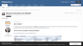 
                            8. Removal instructions for Webalta - Malware Removal Self-Help ...