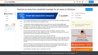 
                            7. Remove an entry from credential manager for all users on Windows ...