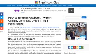 
                            7. Remove Facebook, Twitter, Google, LinkedIn, Dropbox App Permissions