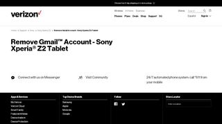
                            13. Remove Gmail Account - Sony Xperia Z2 Tablet | Verizon Wireless