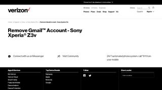 
                            11. Remove Gmail Account - Sony Xperia Z3v | Verizon Wireless