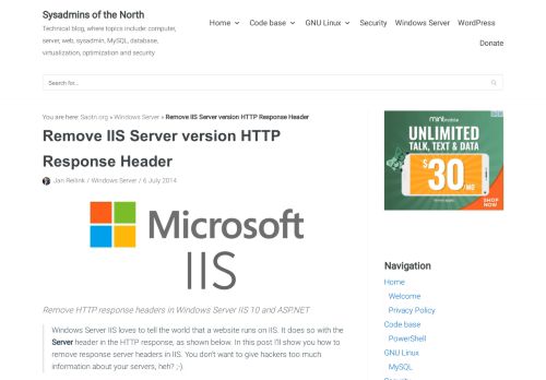 
                            13. Remove IIS Server version HTTP Response Header - Sysadmins of ...