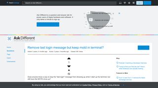 
                            6. Remove last login message but keep motd in terminal? - Ask Different