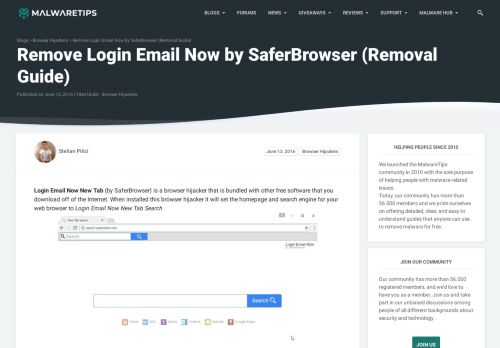 
                            2. Remove Login Email Now by SaferBrowser (Removal Guide)