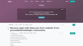
                            5. Remove Login with Odoo.com from website. From yourwebsite/web ...