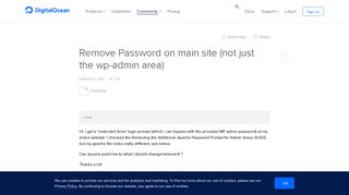 
                            5. Remove Password on main site (not just the wp-admin area ...