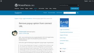 
                            8. Remove popup option from connect URL | WordPress.org