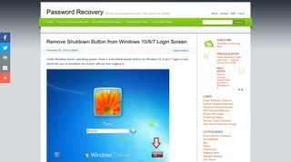 
                            9. Remove Shutdown Button from Windows 10/8/7 Login Screen ...