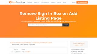 
                            10. Remove Sign In Box on Add Listing Page - GeoDirectory Support