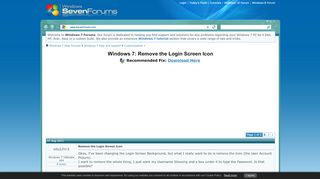 
                            5. Remove the Login Screen Icon - Windows 7 Help Forums