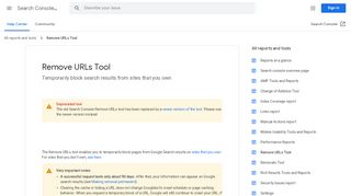 
                            5. Remove URLs Tool - Search Console Help - Google Support