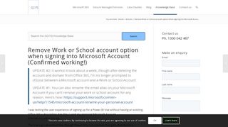 
                            13. Remove Work or School account option when signing into Microsoft ...